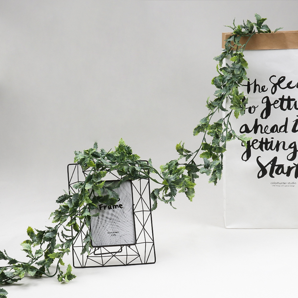 t012森系家饰做旧塑料花绿植玫瑰叶藤条ins北欧风塑料花森系藤蔓