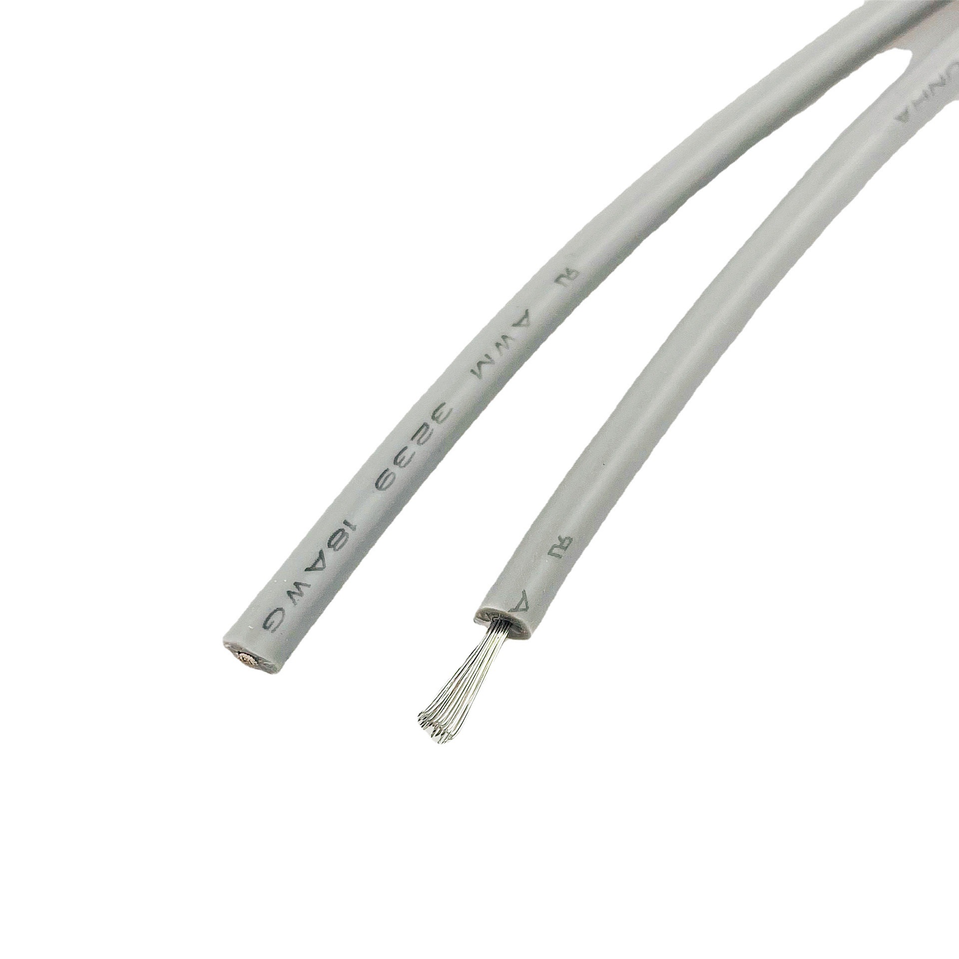 非标加厚3239硅胶高温高压电线厂家直供耐压25kv灰色18号硅胶线