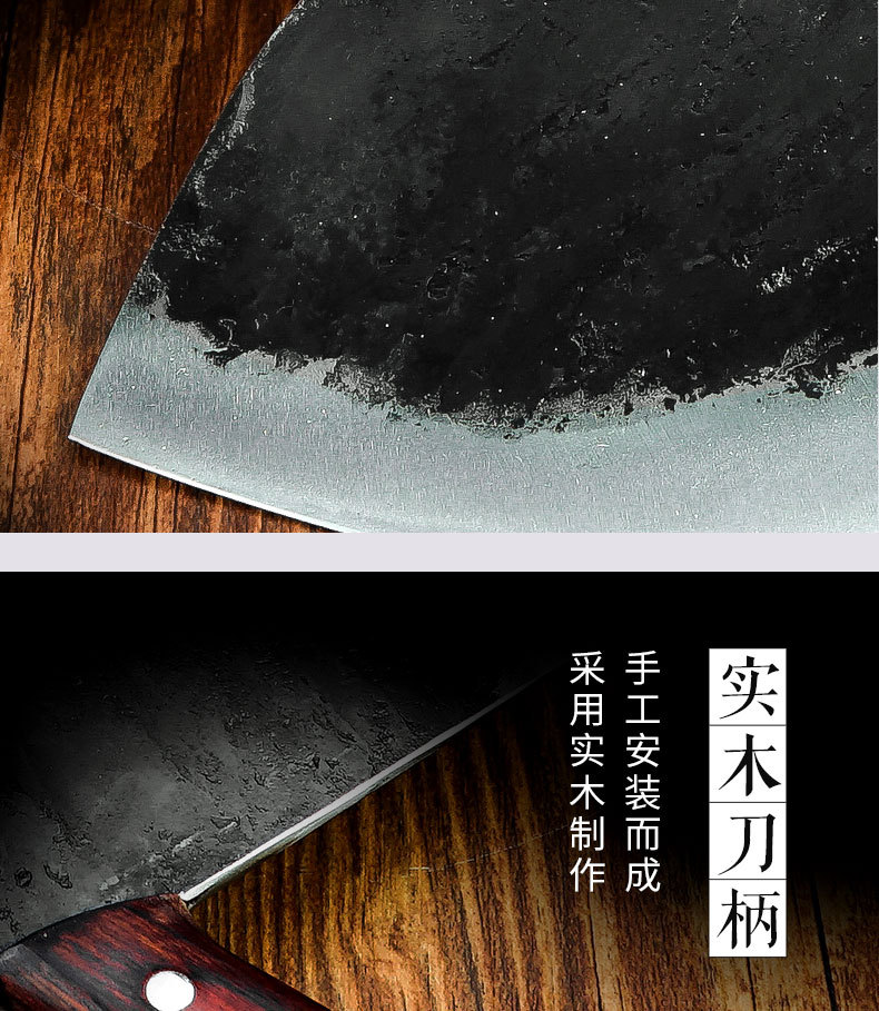 手工锻打不锈钢 屠宰用砍骨斩骨刀 复古老式屠刀厂家直销代工定制