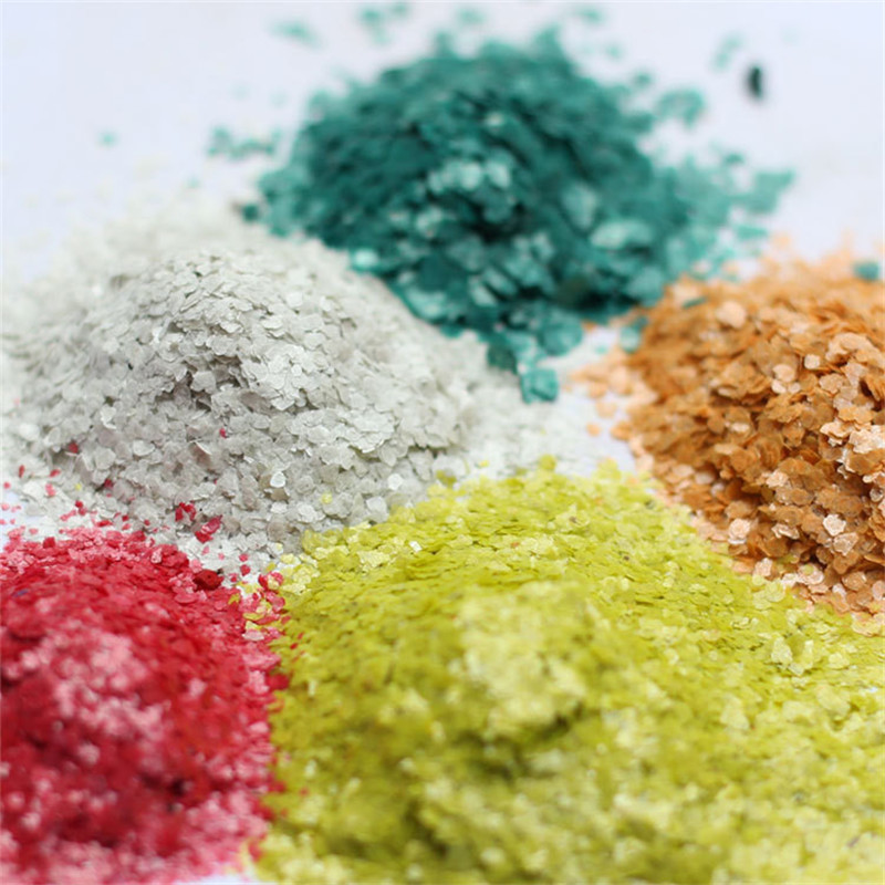 彩色岩片 彩色云母片复合岩片 真石漆彩色复合岩片外墙装饰岩片