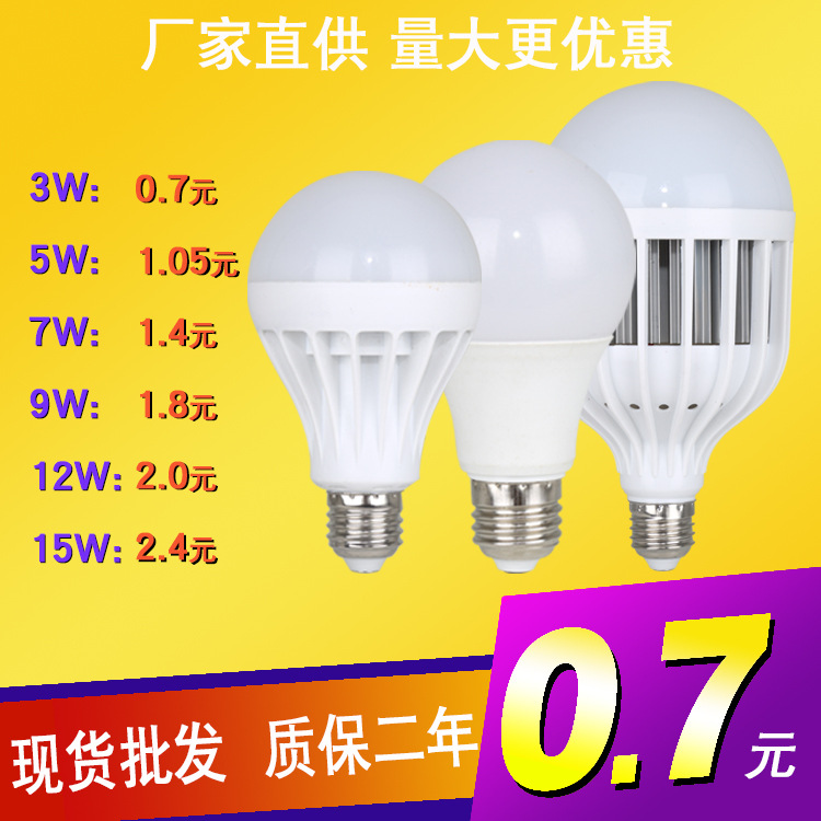 LED Globe Plastic Ball Bulb Globe Light White/Yellow Light LED Bulb E27/E14 Energy-Saving Bulb Running Stall Rivers and Lakes