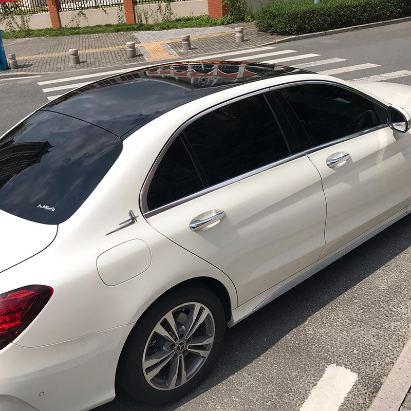 汽车悬浮式车顶贴膜亮黑膜仿全景车顶贴膜假天窗改黑天窗隔热膜