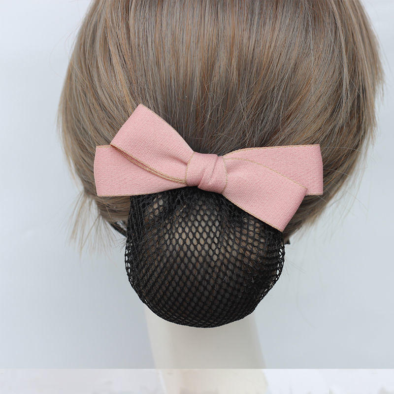 缠花发饰头花女职业盘发上班甜美清新专用发网空乘盘头发网兜网套