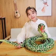 跨境新款毛绒玩具蟒蛇 动物园礼物眼镜蛇公仔玩偶一件代发