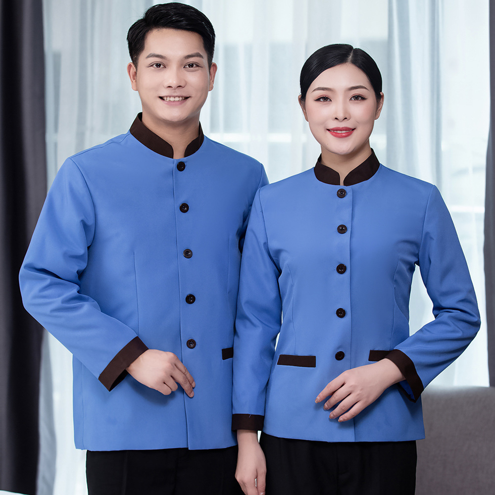 保洁服长袖秋冬装女酒店宾馆客房清洁制服医院物业保洁工作服长袖