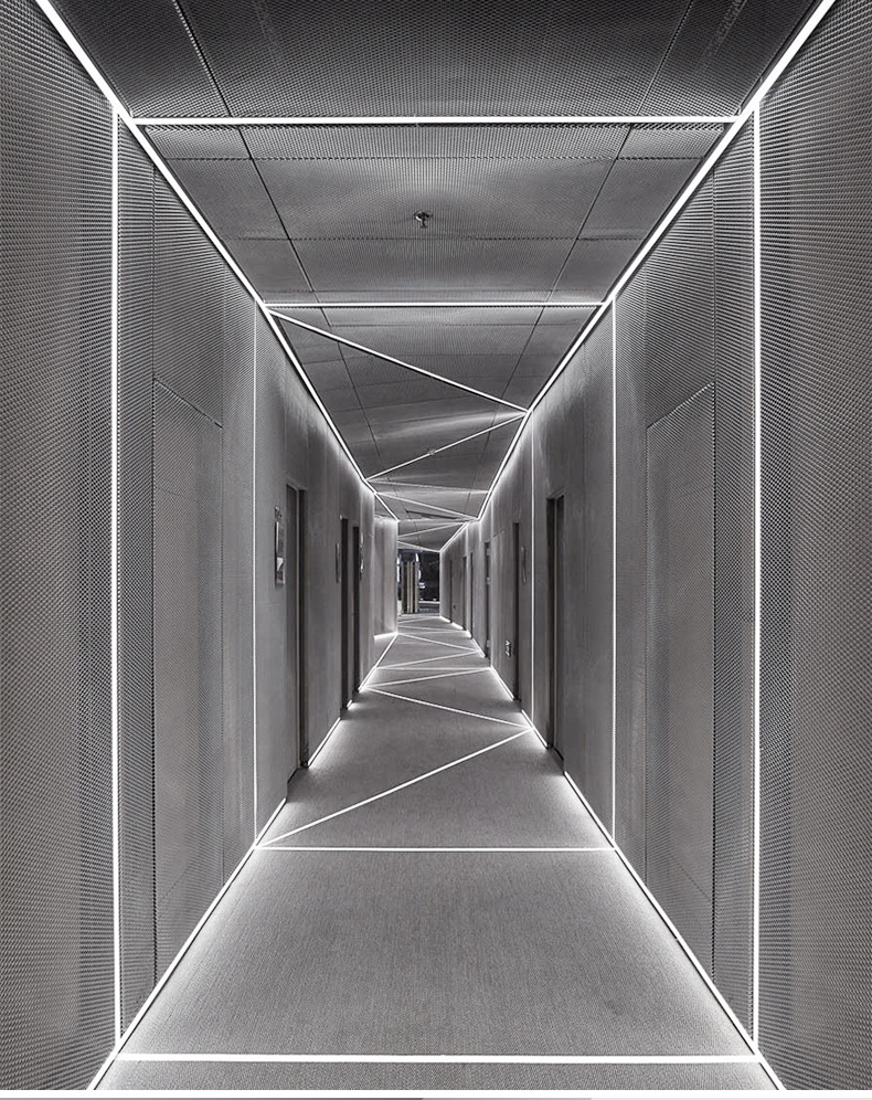 黑色led线条灯嵌入式吊顶线性灯暗装铝合金灯槽明装线形灯铝槽灯