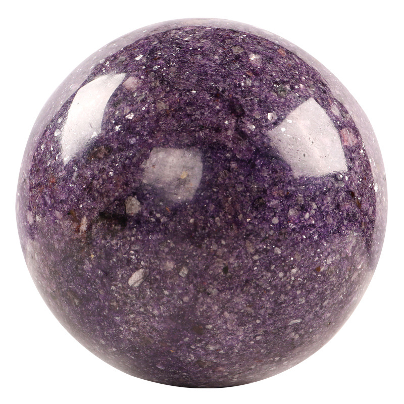 厂家供应 紫云母水晶球 各种规格水晶球办公室摆件水晶光球批发