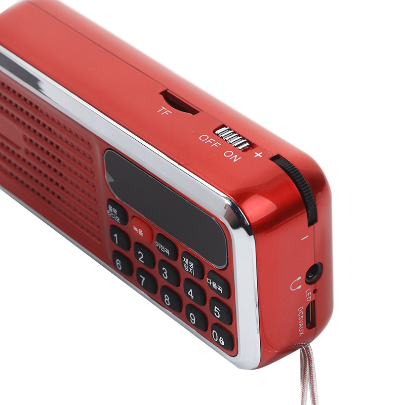 Creative Small Retro Bluetooth Speaker Red Broadcaster Portable Outdoor Speaker UCB Interface Radio Large Capacity