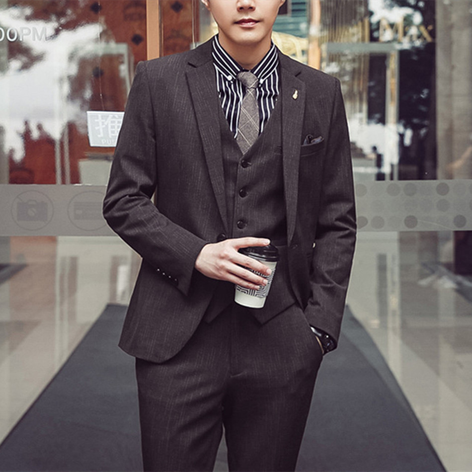男修身西装套