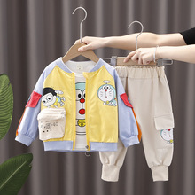 2021秋季新款韩版童装1-4岁卡通长袖三件套宝宝洋气童装代发
