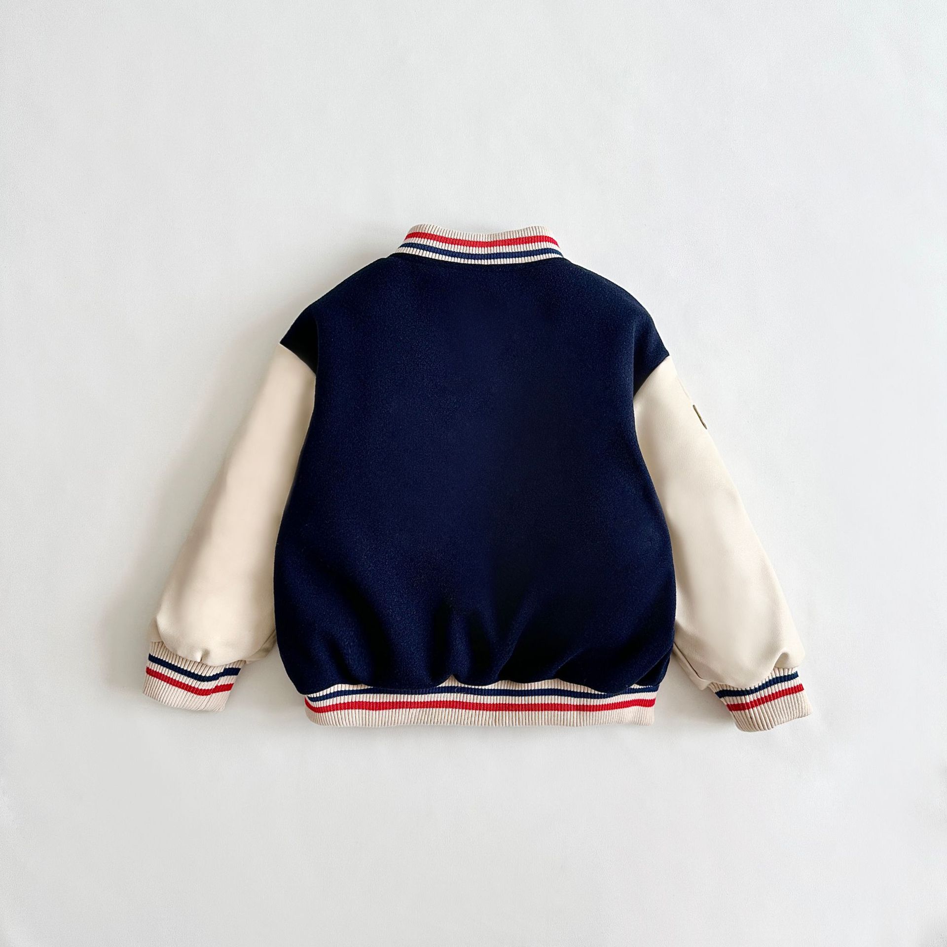 2023 New Children's Letter Baseball Uniform Boys Girls'cotton-Padded Clothes Medium and Big Children Puffer Jacket Baby Autumn and Winter Padded Jacket