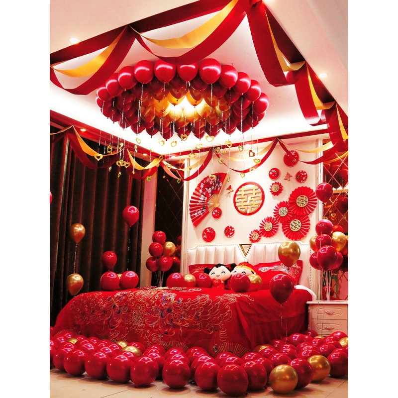 气球怎样装饰婚房图片