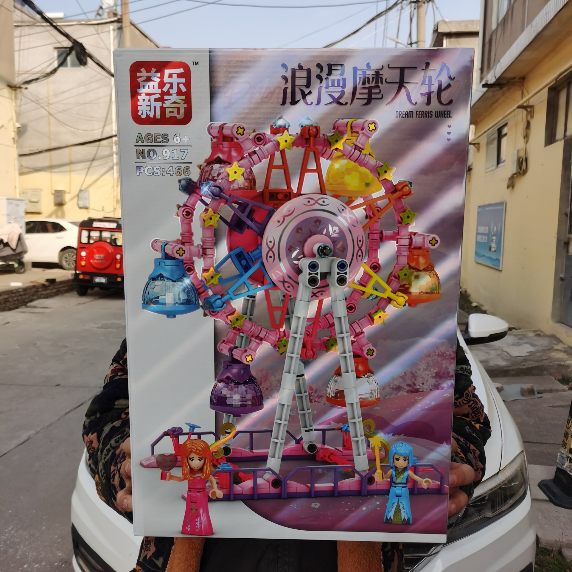 儿童小颗粒积木女孩系列兼容乐高摩天轮拼装女生玩具生日礼物批发