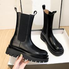 New Luxury Chelsea Boots Women Ankle Boots Chunky Winter Sho