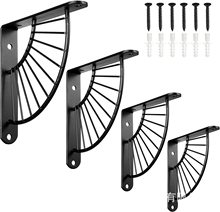 风扇形隔板支架墙上置物架支撑架搁板支架铁艺三角架托架层板托