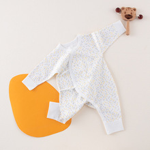 0-6月初生宝宝绑带连体衣新生儿和尚服纯棉衣服刚出生婴儿蝴蝶衣