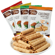 泰国进口食品 VILAI唯来椰子卷 商超便利店零食 进货货源批发80g