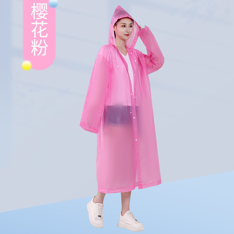 Eva Raincoat Wholesale Disposable Raincoat Portable Adult Thickened Outdoor Tourist Hiking Long Rainproof
