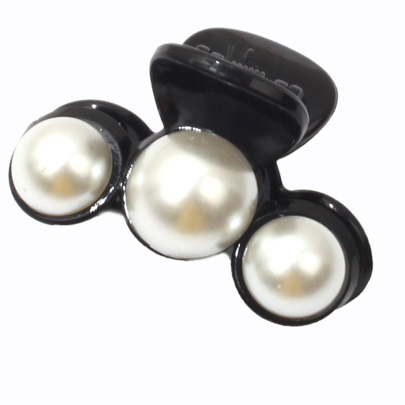 Pearl Barrettes High-Profile Figure Fashion Korean Clip Headdress Hair Claw Japanese and Korean Simple Three Pearl Bangs Clamp Hairpin