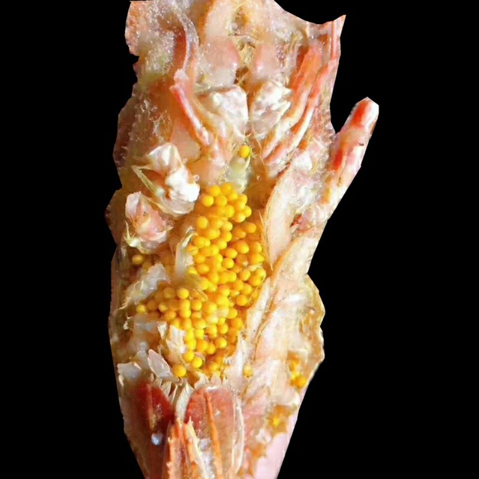 俄罗斯原装进口虾爬子深海熟冻腹部带籽 解冻即食1kg零食