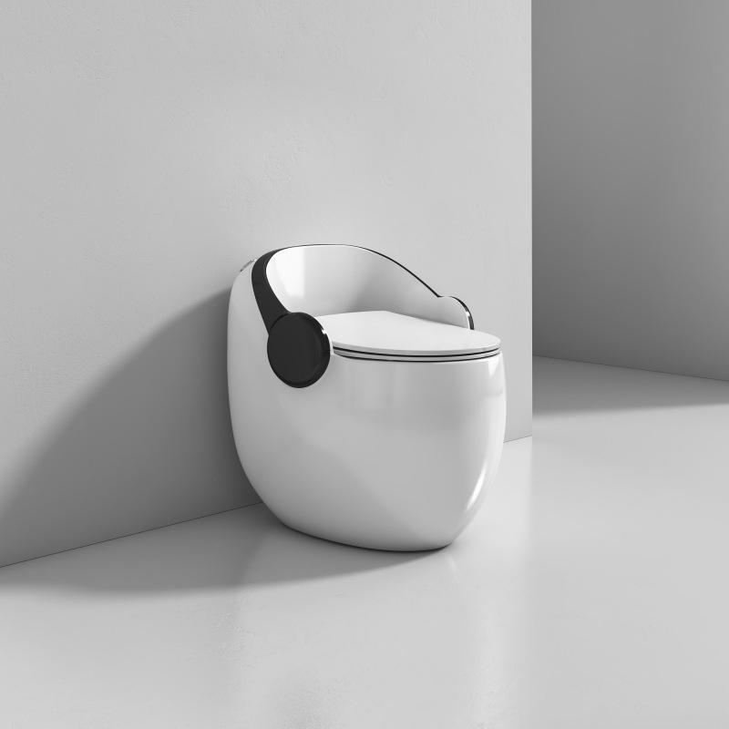 批发创意耳机马桶家用 虹吸式个性蛋形普通无水箱陶瓷坐座便器