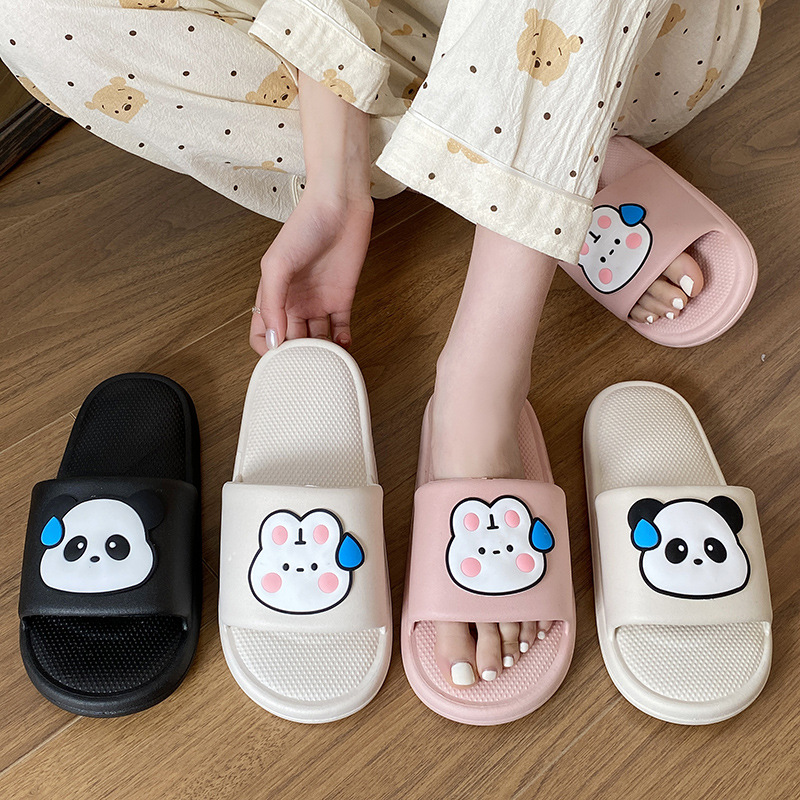 2023 New Summer Soft Bottom Slippers Women‘s Outer Wear Cute Fashion Thick Bottom Home Non-Slip Bathroom Slippers