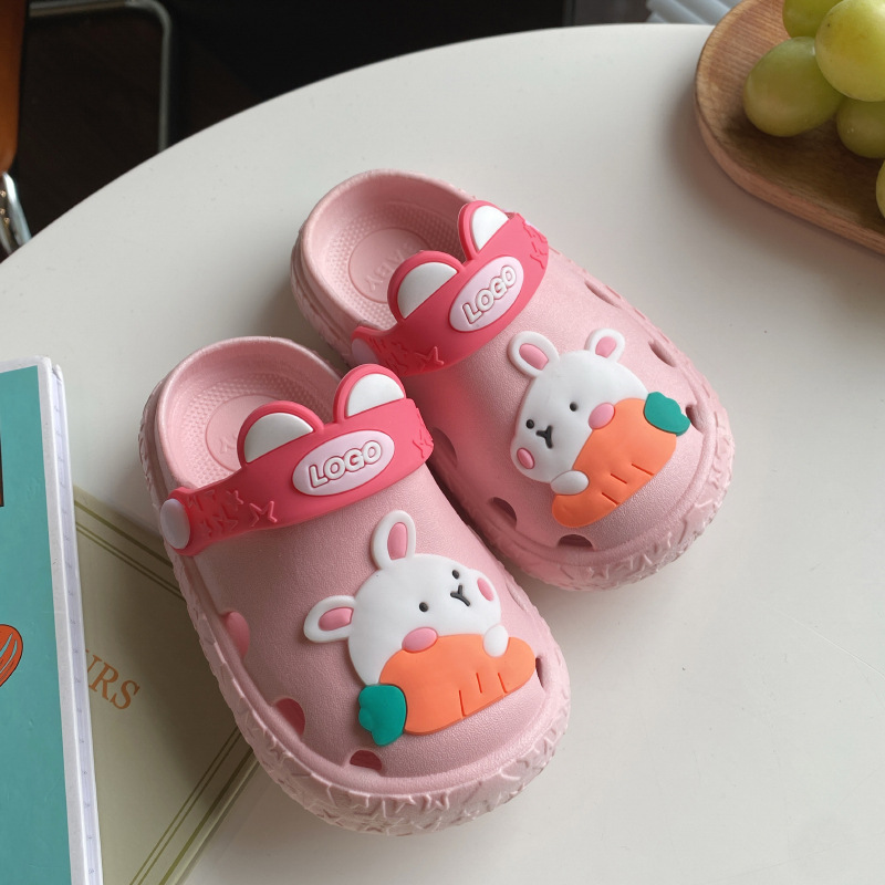 Children's Slippers Hole Shoes Girls Summer Cute Bath Non-Slip Home Kids Indoor Baby Shoes Boys