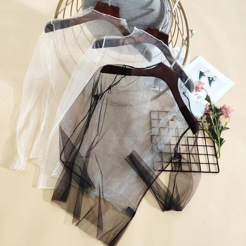 网红新品搭配内搭超仙上衣女唯美百搭透视清透明网纱打底衫-阿里巴巴