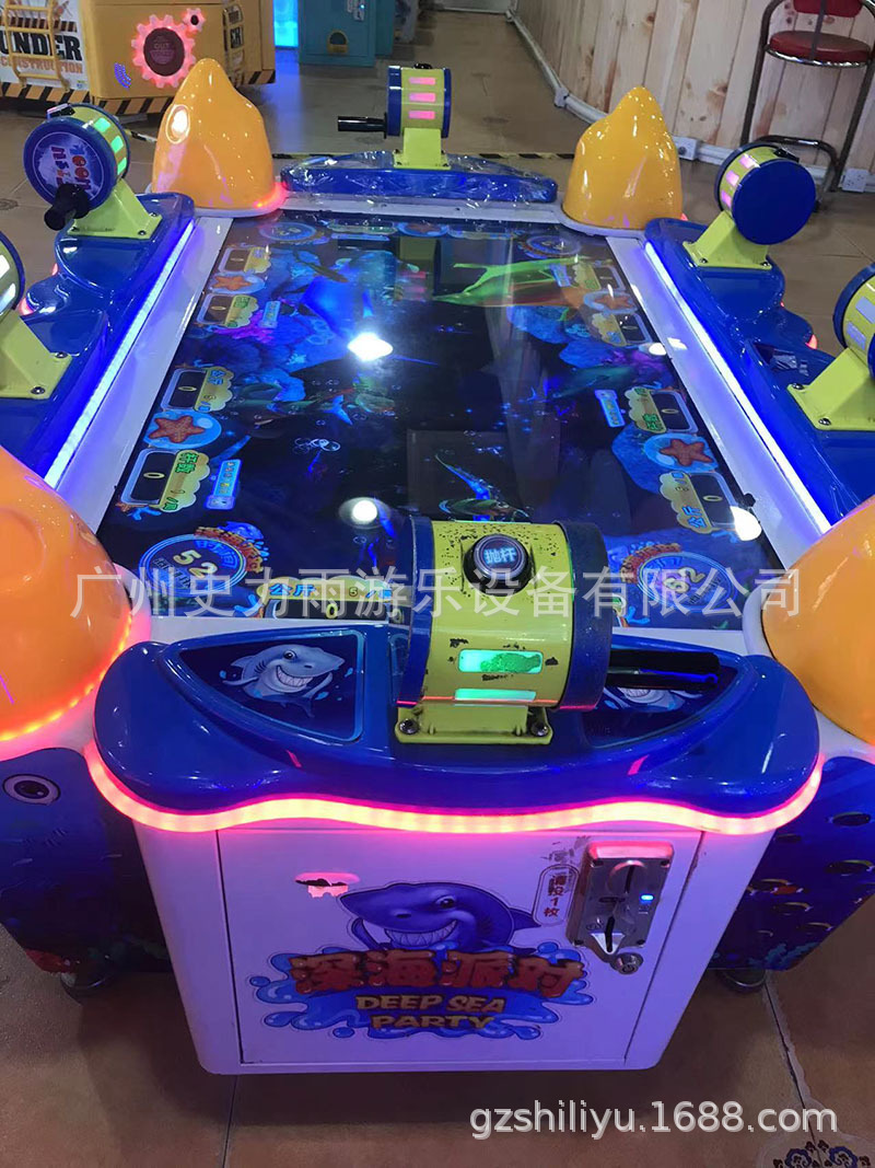 9成新二手6人钓鱼机电玩城投币游戏机儿童乐园设备游艺机动漫城