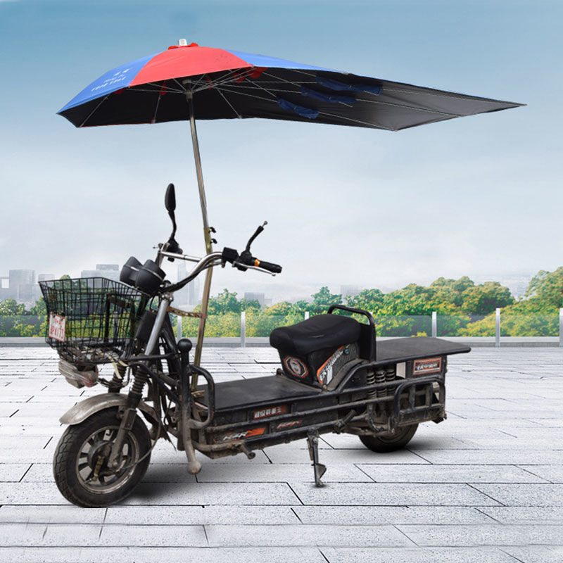 摩托车雨伞遮阳伞遮雨防晒男式加厚超大折叠电动电瓶三轮车挡雨棚