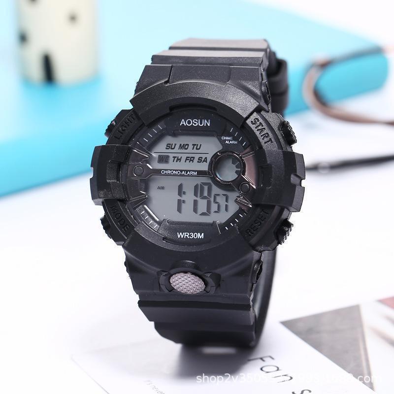 Manufacturer Adult Student Children's New Korean-Style Multi-Functional Waterproof Luminous Alarm Clock Electronic Watch 591