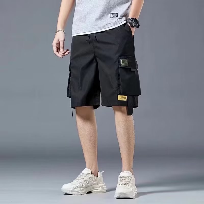 Workwear Shorts Men's Summer Loose Casual Pants Ins Korean Fashion Men's Pants Hip Hop Multi-Pocket Shorts