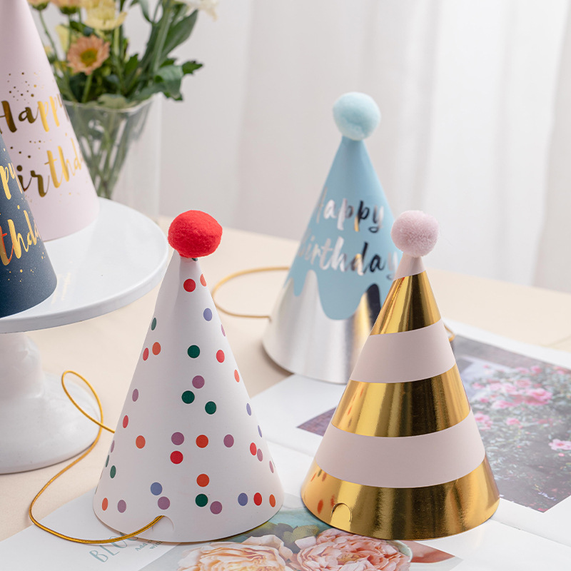 生日蛋糕派对帽子 搞怪可爱拍照道具蛋糕装饰儿童生日圣诞帽子