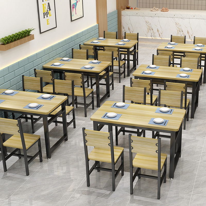 餐桌食堂小吃店桌椅餐厅餐饮面馆商用食堂早餐店家用食堂快餐桌