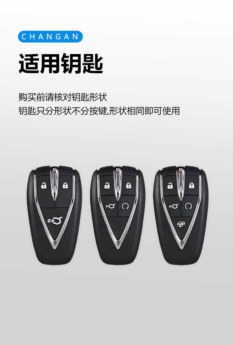 适用于长安欧尚x5钥匙套欧尚x7钥匙壳个性车内装饰汽车用品创意扣