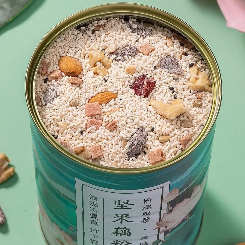 送精美杯勺藕粉坚果藕粉羹奇亚籽坚果藕粉早餐营养餐美味-阿里巴巴