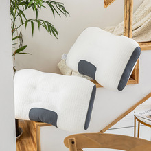 新款针织大豆蛋白纤维枕头家用 按摩拼色护颈枕礼品枕芯批发
