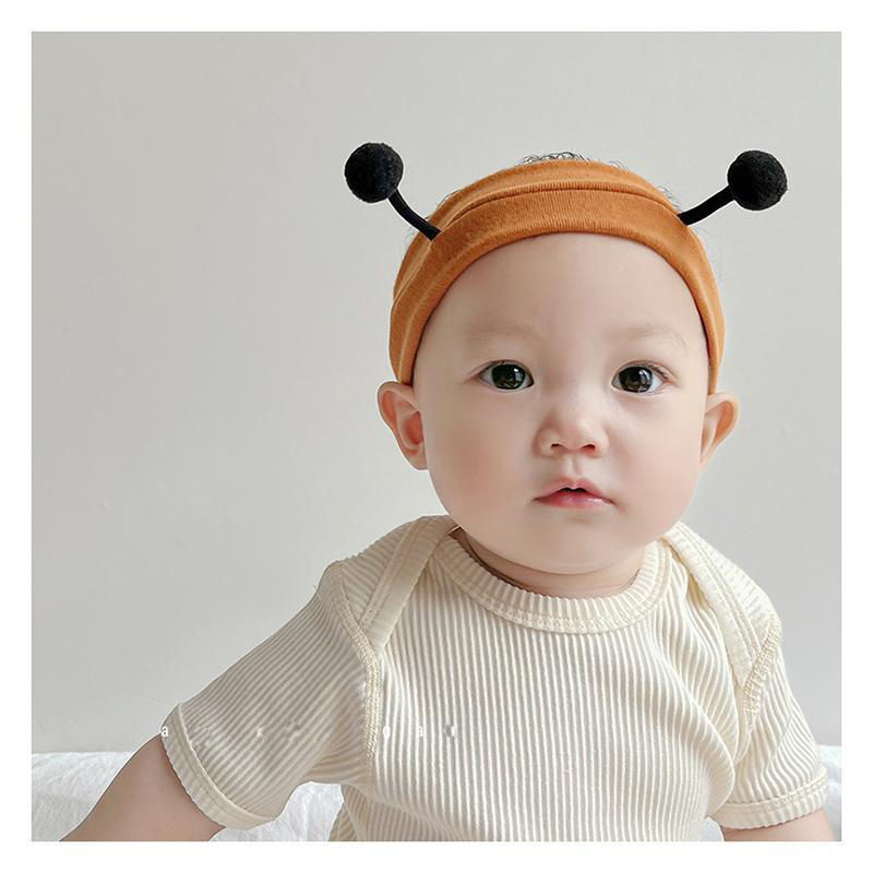 婴儿护囟门帽夏季发带空顶帽春秋薄款宝宝帽子儿胎帽蜜蜂可爱