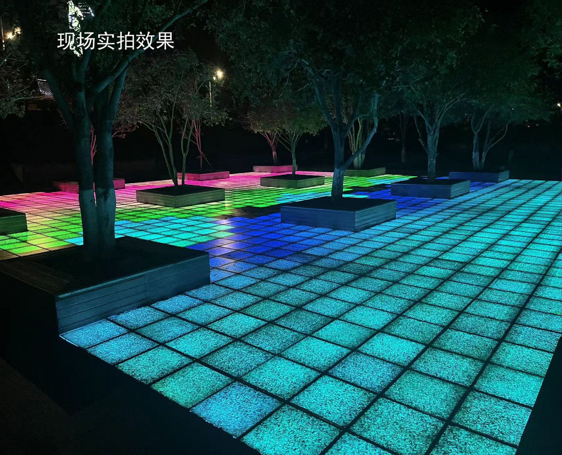 高品质led仿石纹地砖灯重力感应地板灯抖音同款人体感应发光防水