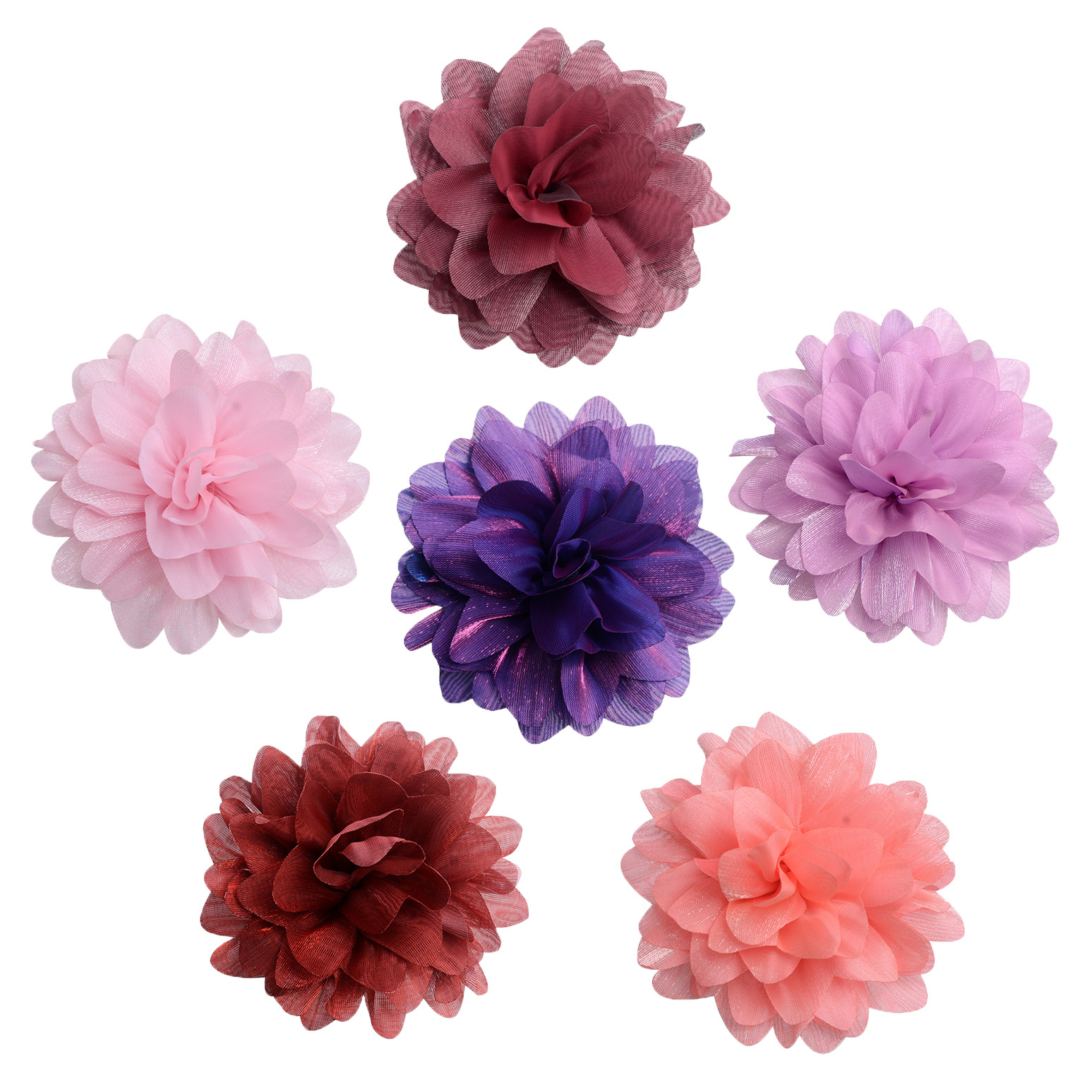 11厘米大号 双层纱布立体手工卷花 布花 diy鞋花帽子衣服辅料装饰