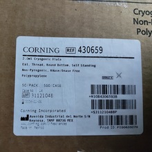 康宁Corning430659 2mL外旋聚丙烯冻存管自立式圆底灭菌硅胶垫圈