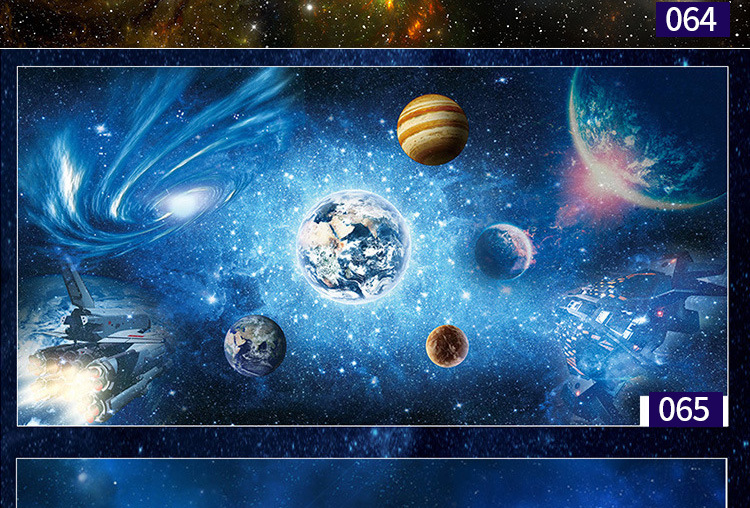 3d立体宇宙星空背景墙壁纸太空主题酒吧壁画ktv天花板吊顶8d墙纸