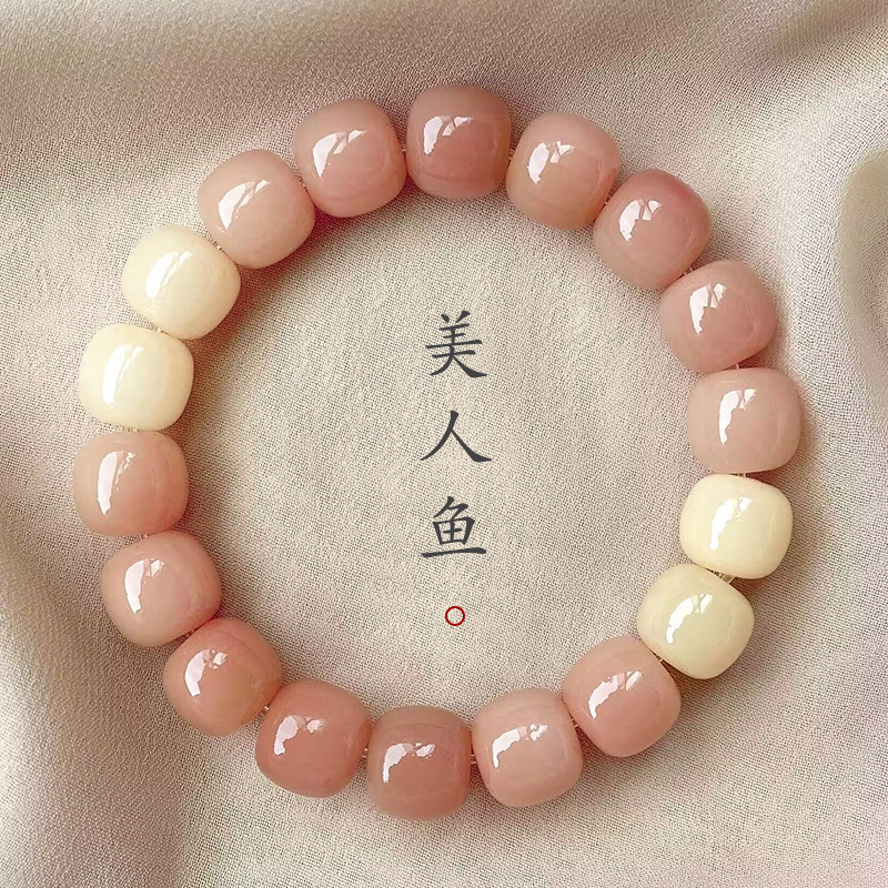 Natural Bodhi Bead Bracelet Smoky Gray Floating Flowers Bodhi Bracelet Crafts Buddha Beads Rosary High Throw Seiko Factory Direct Sales