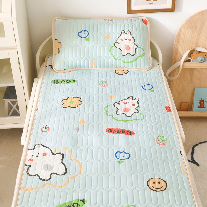 Baby Latex Summer Sleeping Mat Kindergarten Mat Children Soft Seat Baby Bed Thin Chest Pad Newborn Baby Summer Mat Two-Piece Set