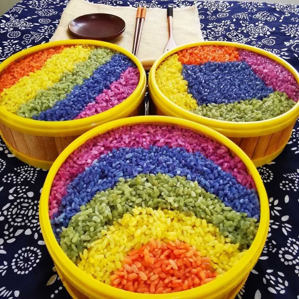 云南特产七彩糯米 五彩花米饭 彩色米五彩糯米 七色花糯米500g