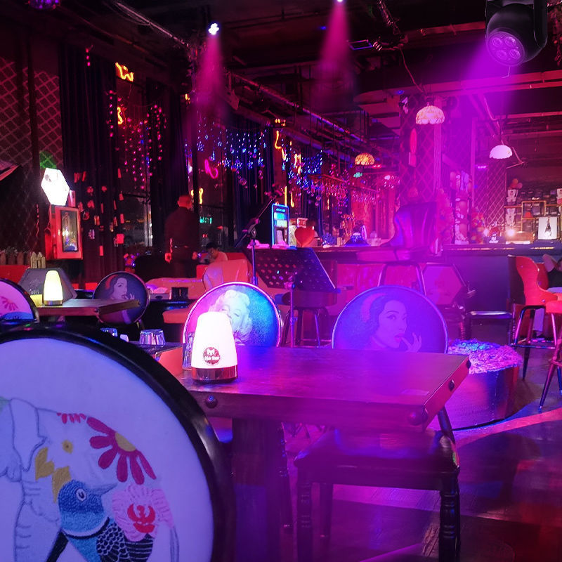 酒吧ktv七彩光色自动旋转摇头控射灯音乐餐厅清吧氛围舞台声控灯