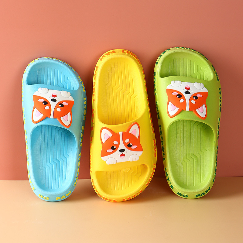 Slippers Girls Small and Older Children Summer Home Indoor Bathroom Bath Soft Bottom Poop Feeling Outer Wear Thick Bottom Sandals Cartoon