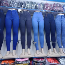 女士牛仔长裤外贸提臀修身弹力小脚裤批发Ladies skinny jeans