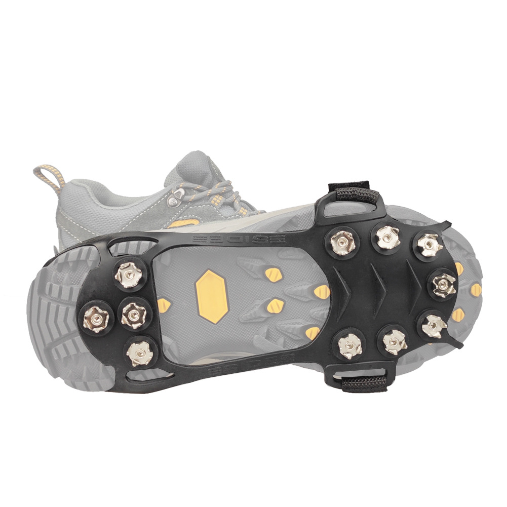 现货雪地钉鞋冬季登山耐磨鞋套户外橡胶防滑冰爪不掉钉11钉冰鞋