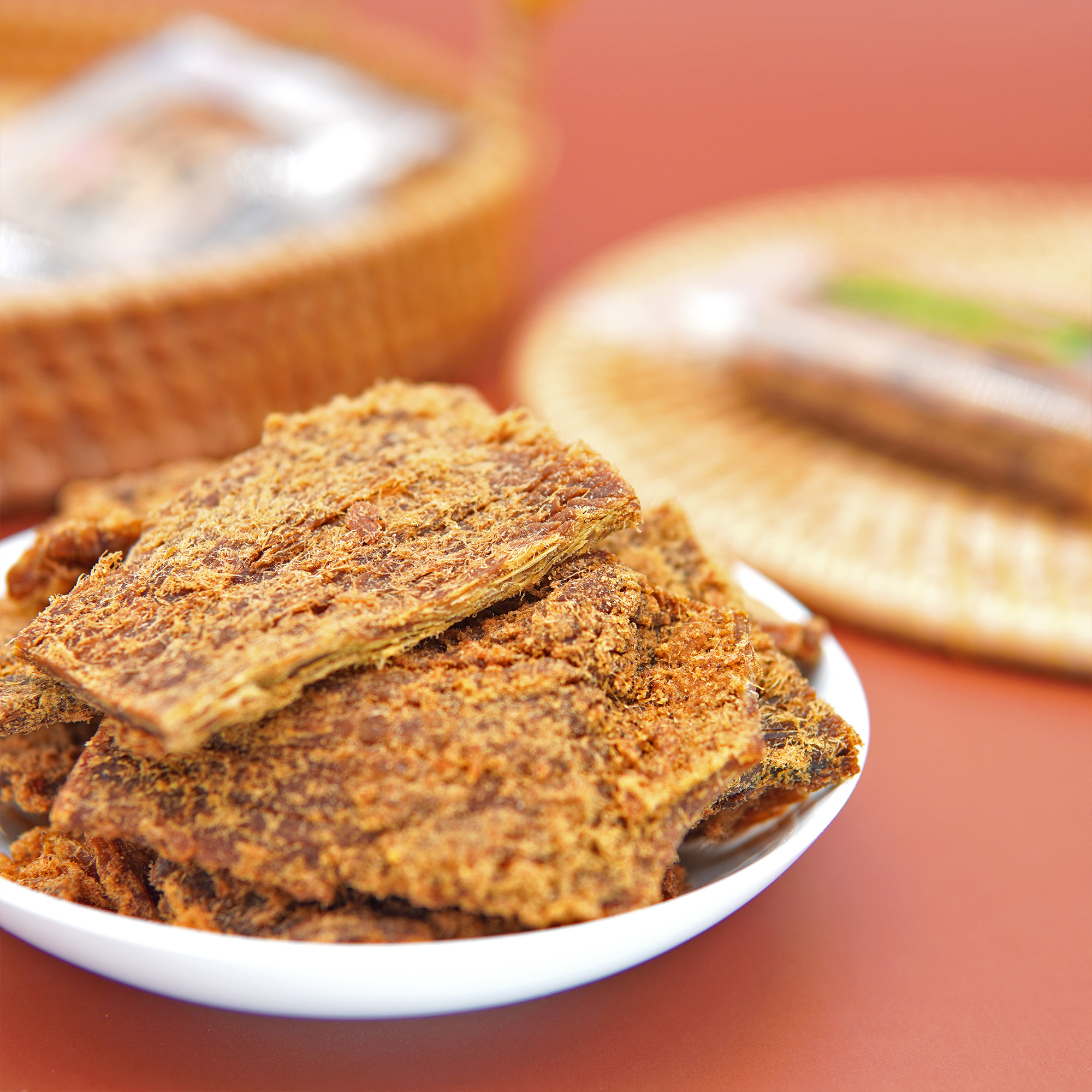 ii沙嗲五香肉干500g台湾风味老汤卤制手撕猪肉脯休闲零食品